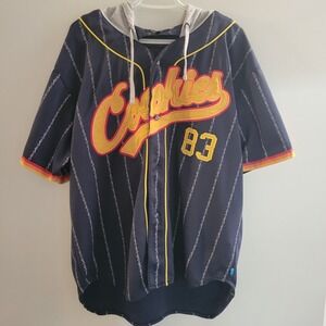 Cookies Hooded Baseball Jersey Men's Size 2XL Navy Blue